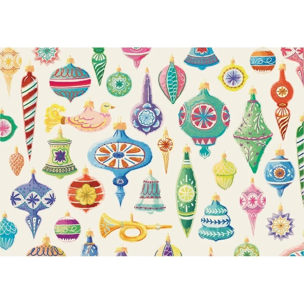 Hester & Cook Vintage ORNAMENTS PLACEMAT! Pack of 24
